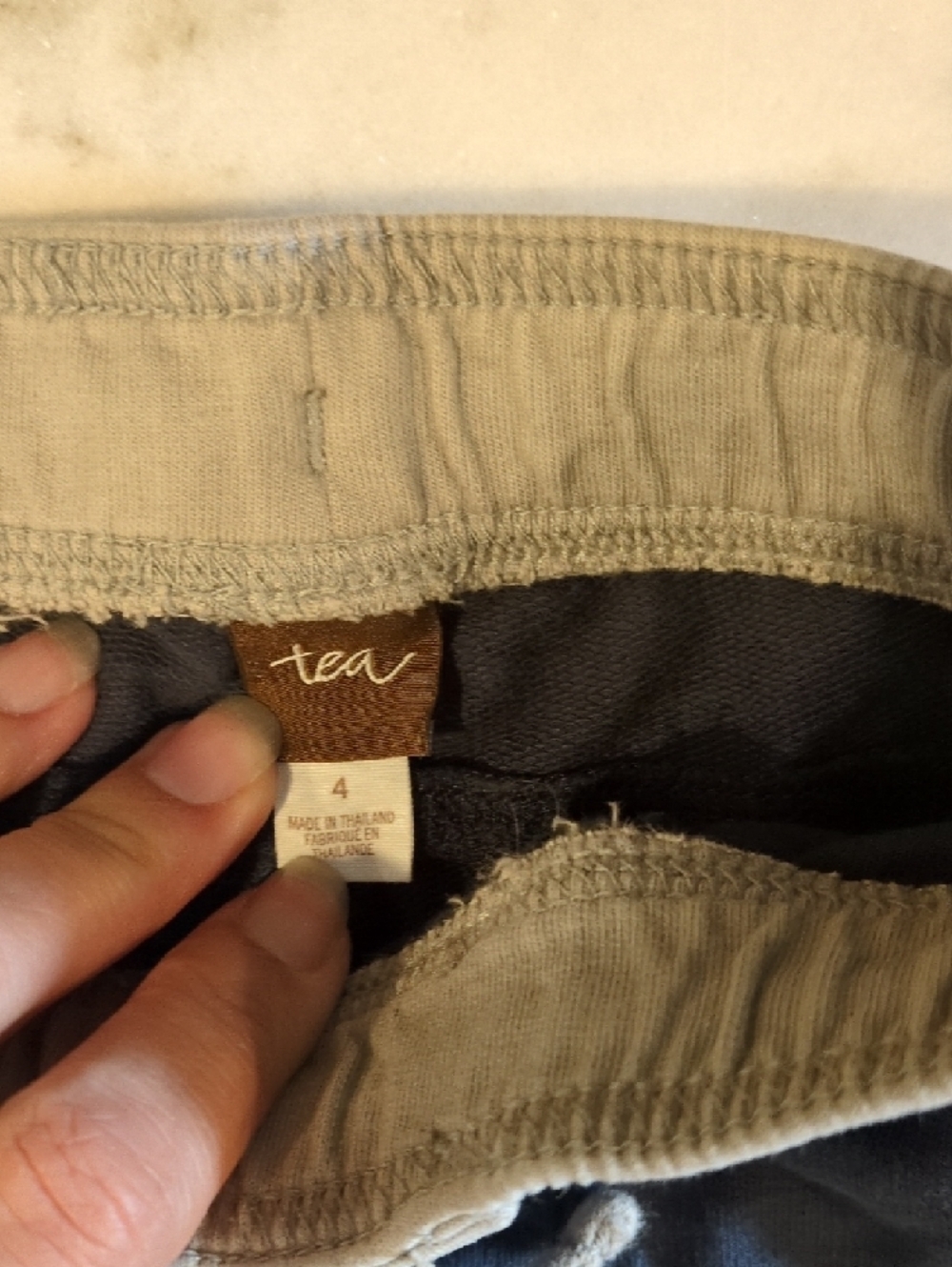 Tea Collection Boys Shorts Bundle Size 4 EUC Pull-On Summer Olive Navy & Gray - Picture 9 of 10